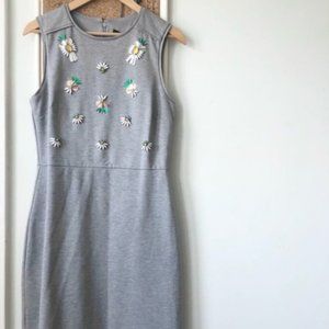 Sheath Dress Size 2 Embellished Top Midi Dress NWOT